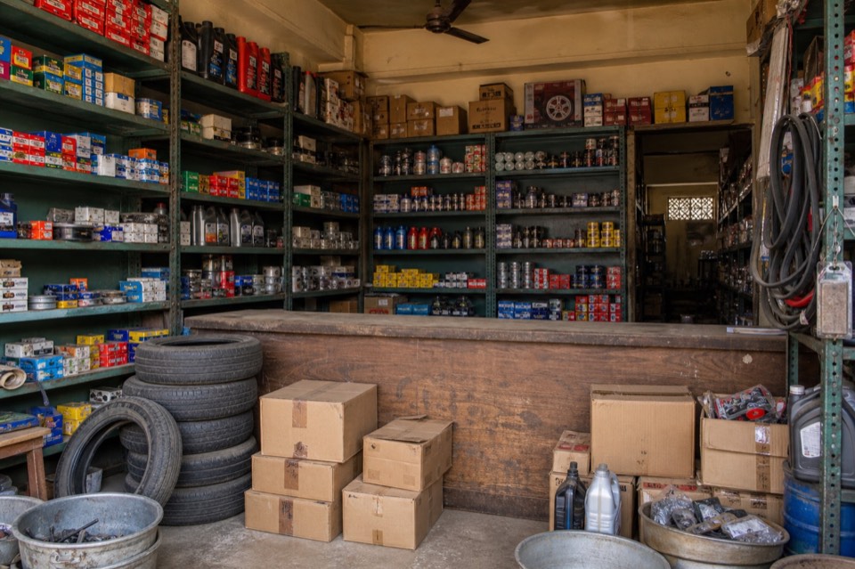 Auto parts and workshop shop